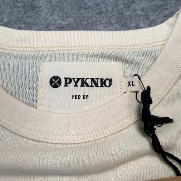 Woman's Pyknic Tacos and Beer Ivory and Orange Tee Shirt Size XL NEW - Picture 4 of 8